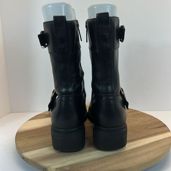 HARLEY-DAVIDSON Vintage Y2K Black Leather Moto Boots Women's 7 HARLEY DAVIDSON - Picture 7 of 13